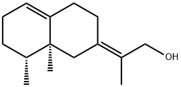 1-Propanol, 2-[(8R,8aS)-3,4,6,7,8,8a-hexahydro-8,8a-dimethyl-2(1H)-naphthalenylidene]-, (2E)- 구조식 이미지