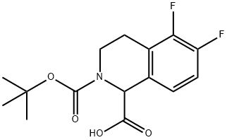 2-[(tert-butoxy)carbonyl]-5,6-difluoro-1,2,3,4-tetrahydroisoquinoline-1-carboxylic acid Structure