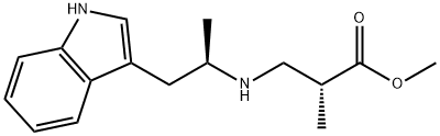 methyl (R)-3-(((R)-1-(1H-indol-3-yl)propan-2-yl)amino)-2-methylpropanoate 구조식 이미지