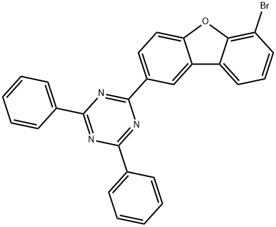 2-(6-Bromo-dibenzofuran-2-yl)-4,6-diphenyl-[1,3,5]triazine Structure