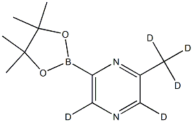 2-(methyl-d3)-6-(4,4,5,5-tetramethyl-1,3,2-dioxaborolan-2-yl)pyrazine-3,5-d2 구조식 이미지