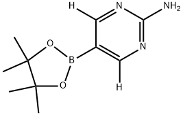 5-(4,4,5,5-tetramethyl-1,3,2-dioxaborolan-2-yl)pyrimidin-4,6-d2-2-amine Structure