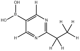 (2-(ethyl-d5)pyrimidin-5-yl-4,6-d2)boronic acid 구조식 이미지