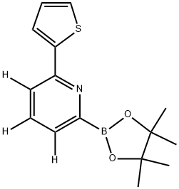 2-(4,4,5,5-tetramethyl-1,3,2-dioxaborolan-2-yl)-6-(thiophen-2-yl)pyridine-3,4,5-d3 구조식 이미지