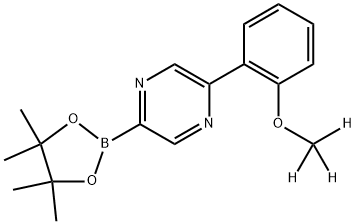 2-(2-(methoxy-d3)phenyl)-5-(4,4,5,5-tetramethyl-1,3,2-dioxaborolan-2-yl)pyrazine Structure