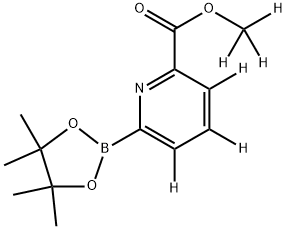 methyl-d3 6-(4,4,5,5-tetramethyl-1,3,2-dioxaborolan-2-yl)picolinate-3,4,5-d3 Structure