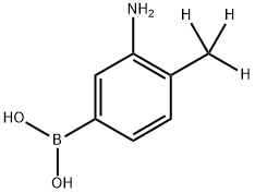(3-amino-4-(methyl-d3)phenyl)boronic acid 구조식 이미지