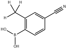 (4-cyano-2-(methyl-d3)phenyl)boronic acid 구조식 이미지