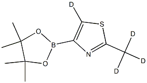 2-(methyl-d3)-4-(4,4,5,5-tetramethyl-1,3,2-dioxaborolan-2-yl)thiazole-5-d Structure