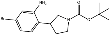 tert-butyl 3-(2-amino-4-bromophenyl)pyrrolidine-1-carboxylate Structure