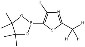 2-(methyl-d3)-5-(4,4,5,5-tetramethyl-1,3,2-dioxaborolan-2-yl)thiazole-4-d Structure