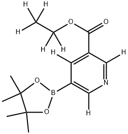 ethyl-d5 5-(4,4,5,5-tetramethyl-1,3,2-dioxaborolan-2-yl)nicotinate-2,4,6-d3 구조식 이미지