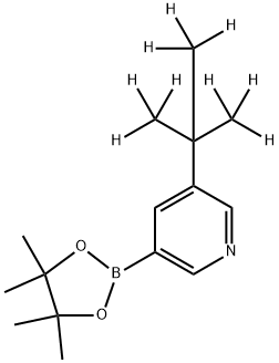 3-(2-(methyl-d3)propan-2-yl-1,1,1,3,3,3-d6)-5-(4,4,5,5-tetramethyl-1,3,2-dioxaborolan-2-yl)pyridine Structure