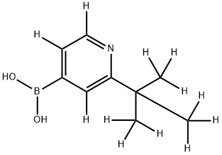 (2-(2-(methyl-d3)propan-2-yl-1,1,1,3,3,3-d6)pyridin-4-yl-3,5,6-d3)boronic acid 구조식 이미지