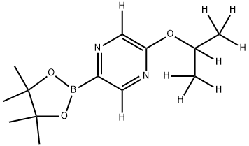 2-((propan-2-yl-d7)oxy)-5-(4,4,5,5-tetramethyl-1,3,2-dioxaborolan-2-yl)pyrazine-3,6-d2 Structure