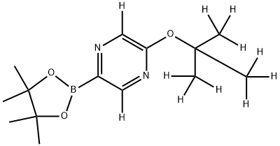 2-((2-(methyl-d3)propan-2-yl-1,1,1,3,3,3-d6)oxy)-5-(4,4,5,5-tetramethyl-1,3,2-dioxaborolan-2-yl)pyrazine-3,6-d2 구조식 이미지