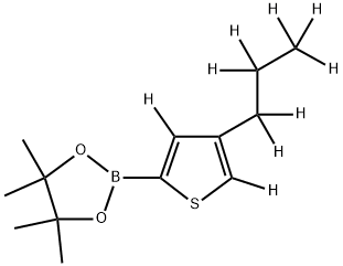 4,4,5,5-tetramethyl-2-(4-(propyl-d7)thiophen-2-yl-3,5-d2)-1,3,2-dioxaborolane Structure