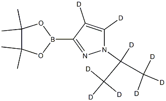 1-(propan-2-yl-d7)-3-(4,4,5,5-tetramethyl-1,3,2-dioxaborolan-2-yl)-1H-pyrazole-4,5-d2 구조식 이미지