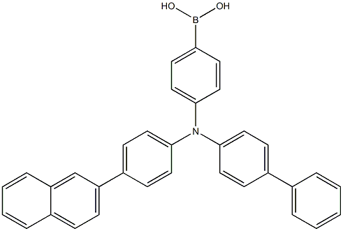 (4-([1,1'-biphenyl]-4-yl(4-(naphthalen-2-yl)phenyl)amino)phenyl)boronicacid Structure