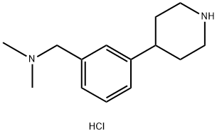 N,N-dimethyl-1-(3-(piperidin-4-yl)phenyl)methanamine hydrochloride Structure