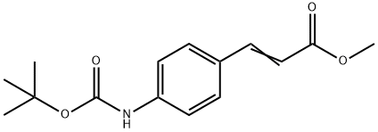 2-Propenoic acid, 3-[4-[[(1,1-dimethylethoxy)carbonyl]amino]phenyl]-, methyl ester Structure