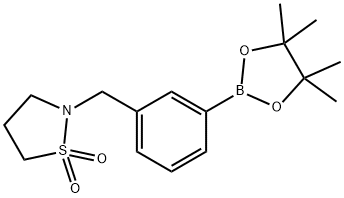 2-{[3-(tetramethyl-1,3,2-dioxaborolan-2-yl)phenyl]methyl}-1lambda6,2-thiazolidine-1,1-dione 구조식 이미지