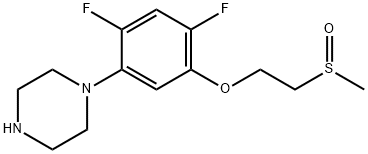 1-(2,4-difluoro-5-(2-(methylsulfinyl)ethoxy)phenyl)piperazine Structure