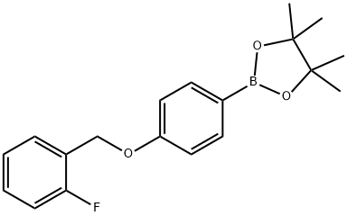 1,3,2-Dioxaborolane, 2-[4-[(2-fluorophenyl)methoxy]phenyl]-4,4,5,5-tetramethyl- Structure