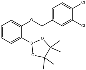 1,3,2-Dioxaborolane, 2-[2-[(3,4-dichlorophenyl)methoxy]phenyl]-4,4,5,5-tetramethyl- 구조식 이미지