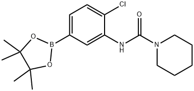 N-(2-chloro-5-(4,4,5,5-tetramethyl-1,3,2-dioxaborolan-2-yl)phenyl)piperidine-1-carboxamide Structure
