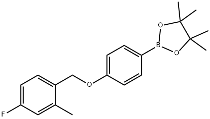 2-[4-(4-Fluoro-2-methylbenzyloxy)-phenyl]-4,4,5,5-tetramethyl-[1,3,2]dioxaborolane 구조식 이미지