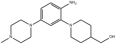 (1-(2-amino-5-(4-methylpiperazin-1-yl)phenyl)piperidin-4-yl)methanol Structure