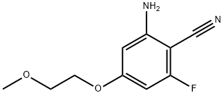 2-Amino-6-fluoro-4-(2-methoxyethoxy)benzonitrile 구조식 이미지