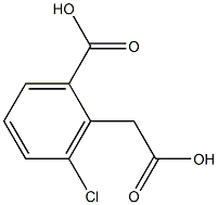 2-(carboxymethyl)-3-chlorobenzoic acid Structure