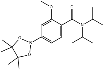 N,N-diisopropyl-2-methoxy-4-(4,4,5,5-tetramethyl-1,3,2-dioxaborolan-2-yl)benzamide Structure