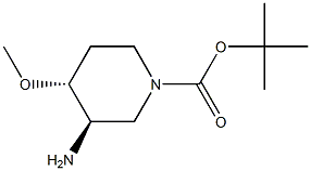 tert-butyl (3R,4R)-3-amino-4-methoxypiperidine-1-carboxylate Structure