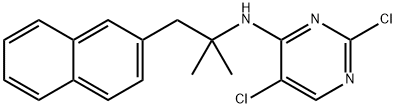 2,5-dichloro-N-(2-(naphthalen-2-yl)propan-2-yl)pyrimidin-4-amine Structure
