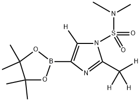 N,N-dimethyl-2-(methyl-d3)-4-(4,4,5,5-tetramethyl-1,3,2-dioxaborolan-2-yl)-1H-imidazole-1-sulfonamide-5-d Structure