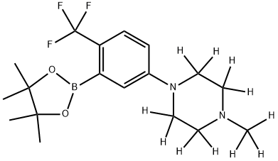 1-(methyl-d3)-4-(3-(4,4,5,5-tetramethyl-1,3,2-dioxaborolan-2-yl)-4-(trifluoromethyl)phenyl)piperazine-2,2,3,3,5,5,6,6-d8 Structure