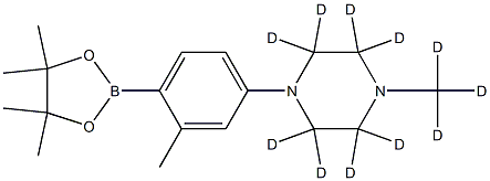 1-(methyl-d3)-4-(3-methyl-4-(4,4,5,5-tetramethyl-1,3,2-dioxaborolan-2-yl)phenyl)piperazine-2,2,3,3,5,5,6,6-d8 Structure