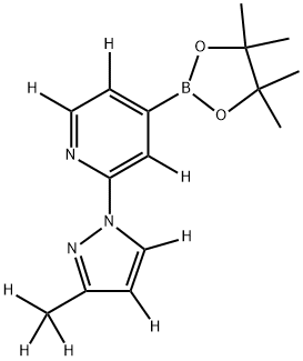 2-(3-(methyl-d3)-1H-pyrazol-1-yl-4,5-d2)-4-(4,4,5,5-tetramethyl-1,3,2-dioxaborolan-2-yl)pyridine-3,5,6-d3 Structure