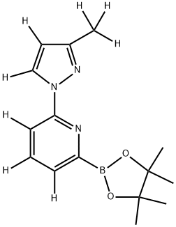 2-(3-(methyl-d3)-1H-pyrazol-1-yl-4,5-d2)-6-(4,4,5,5-tetramethyl-1,3,2-dioxaborolan-2-yl)pyridine-3,4,5-d3 Structure