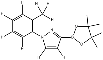 1-(2-(methyl-d3)phenyl-3,4,5,6-d4)-3-(4,4,5,5-tetramethyl-1,3,2-dioxaborolan-2-yl)-1H-pyrazole-4,5-d2 구조식 이미지