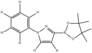 1-(phenyl-d5)-3-(4,4,5,5-tetramethyl-1,3,2-dioxaborolan-2-yl)-1H-pyrazole-4,5-d2 구조식 이미지
