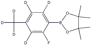 2-(2-fluoro-4-(methyl-d3)phenyl-3,5,6-d3)-4,4,5,5-tetramethyl-1,3,2-dioxaborolane Structure