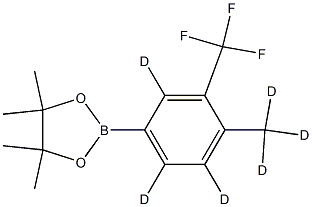 4,4,5,5-tetramethyl-2-(4-(methyl-d3)-3-(trifluoromethyl)phenyl-2,5,6-d3)-1,3,2-dioxaborolane Structure