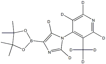 3-(methyl-d3)-4-(4-(4,4,5,5-tetramethyl-1,3,2-dioxaborolan-2-yl)-1H-imidazol-1-yl-2,5-d2)pyridine-2,5,6-d3 Structure