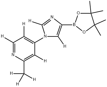 2-(methyl-d3)-4-(4-(4,4,5,5-tetramethyl-1,3,2-dioxaborolan-2-yl)-1H-imidazol-1-yl-2,5-d2)pyridine-3,5,6-d3 Structure