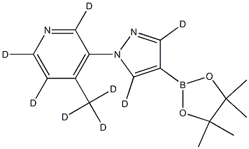 4-(methyl-d3)-3-(4-(4,4,5,5-tetramethyl-1,3,2-dioxaborolan-2-yl)-1H-pyrazol-1-yl-3,5-d2)pyridine-2,5,6-d3 구조식 이미지