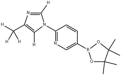 2-(4-(methyl-d3)-1H-imidazol-1-yl-2,5-d2)-5-(4,4,5,5-tetramethyl-1,3,2-dioxaborolan-2-yl)pyridine 구조식 이미지